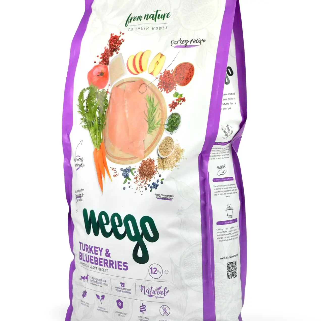 Weego Dry Dog Food Turkey & Blueberries - TOODIPET