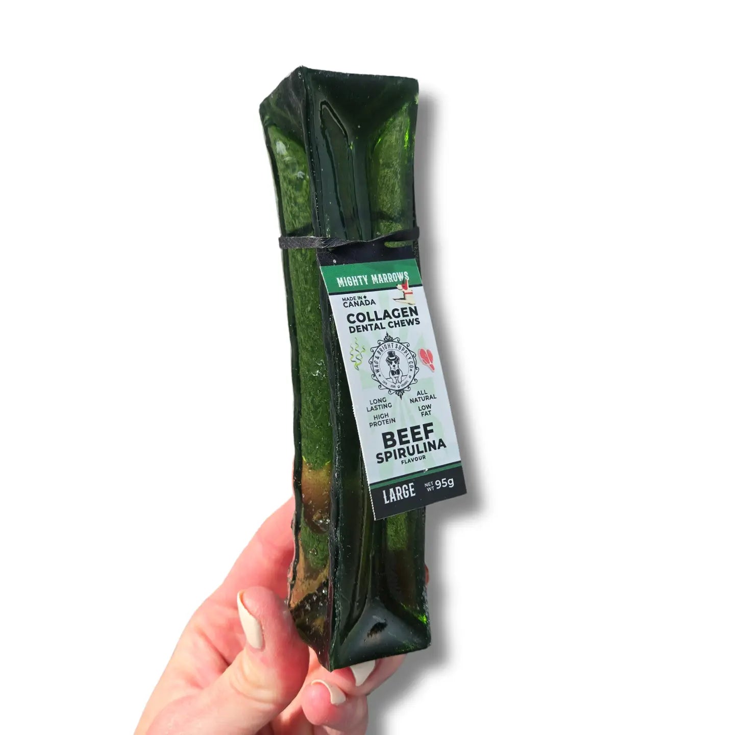 Mighty Marrows - Collagen Dental Chews Spirulina Beef puppy - TOODIPET