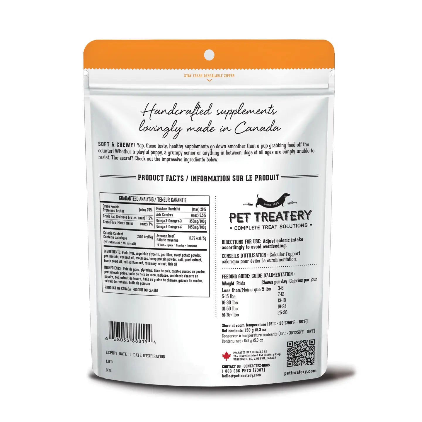 Soft & Chewy Supplement- Skin & Coat For Dogs 150g - TOODIPET
