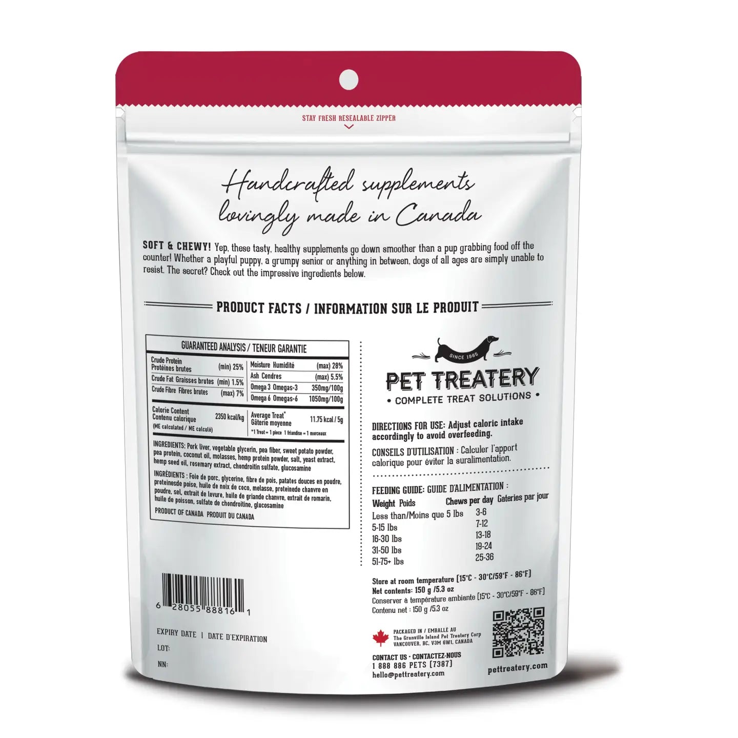Soft & Chewy Supplement Hip & Joint Supplement For Dogs 150g - TOODIPET
