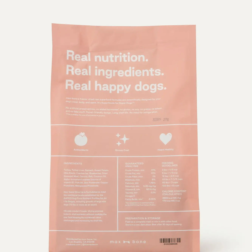 Glow Up Turkey Freeze-Dried Meal For Dogs - TOODIPET