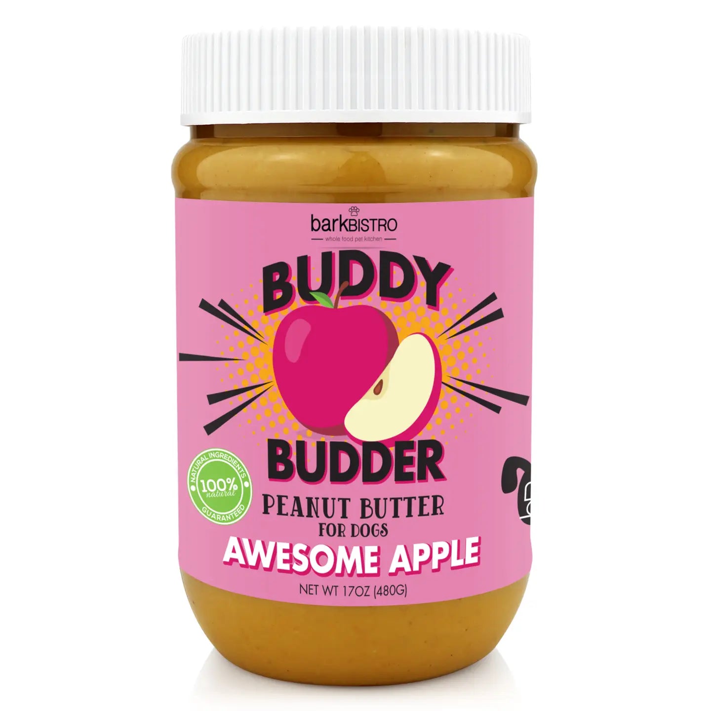 Dog Peanut Butter Awesome Apple Buddy Budder Bark Bistro - TOODIPET