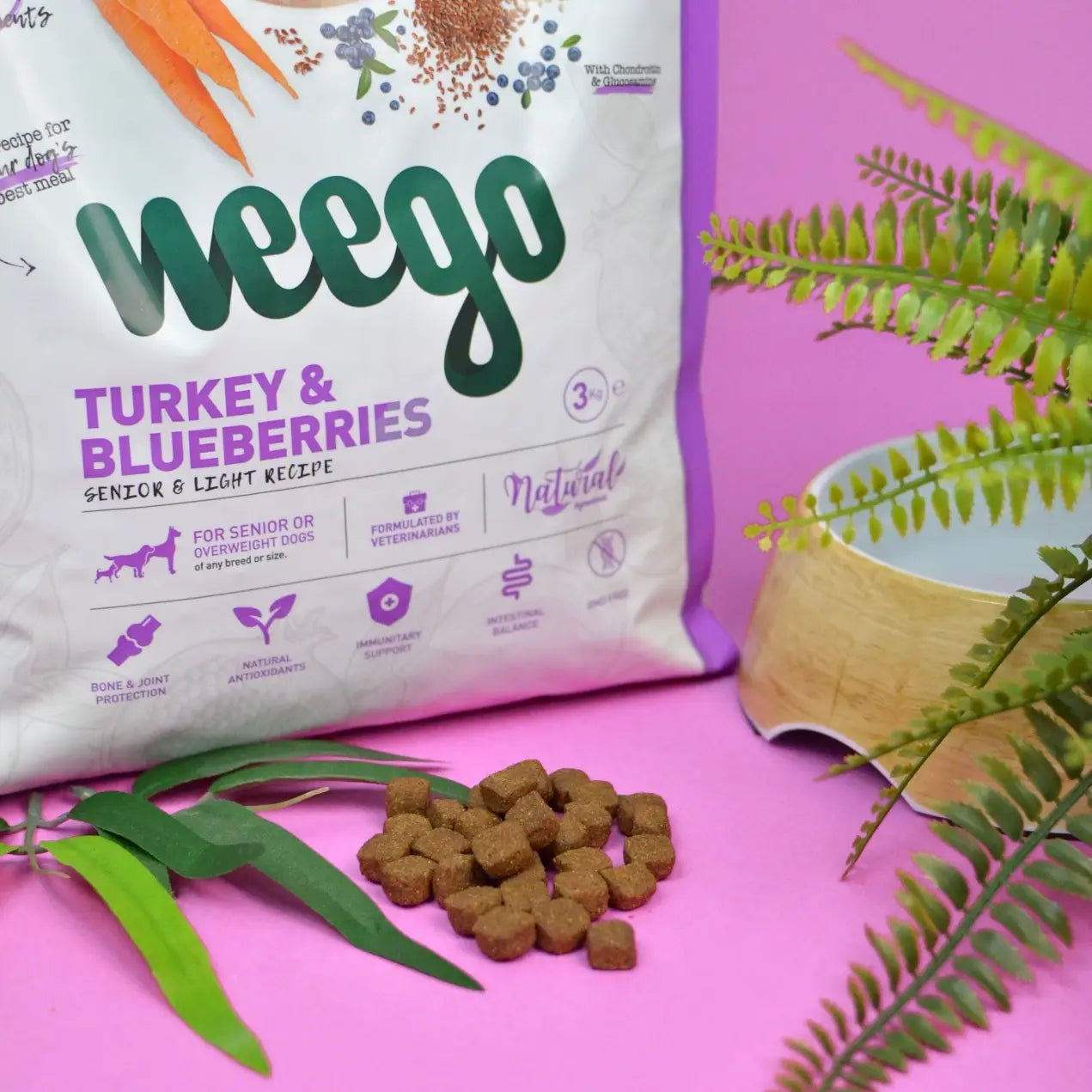 Weego Dry Dog Food Turkey & Blueberries - TOODIPET