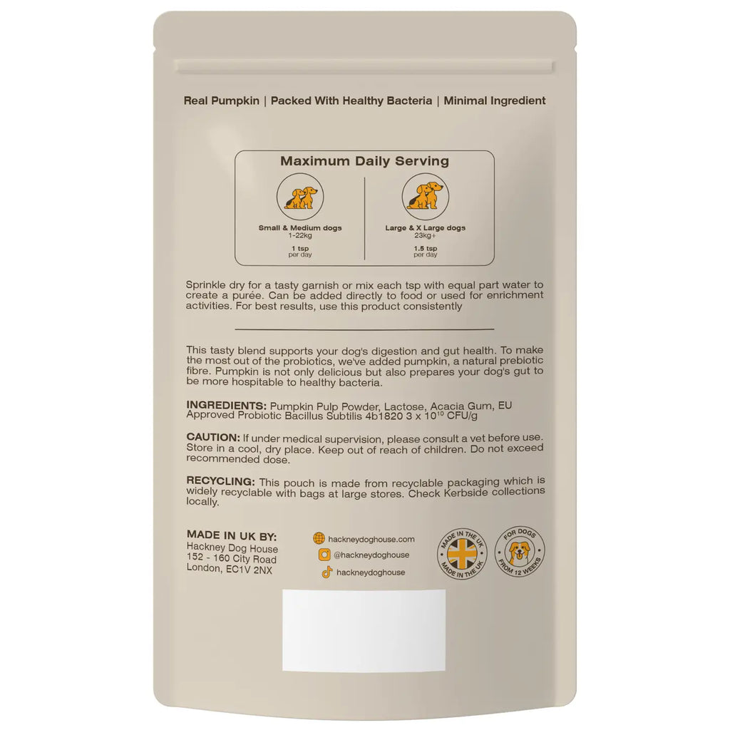Pre & Probiotics For Dogs | Real Pumpkin Powder + Probiotic - TOODIPET