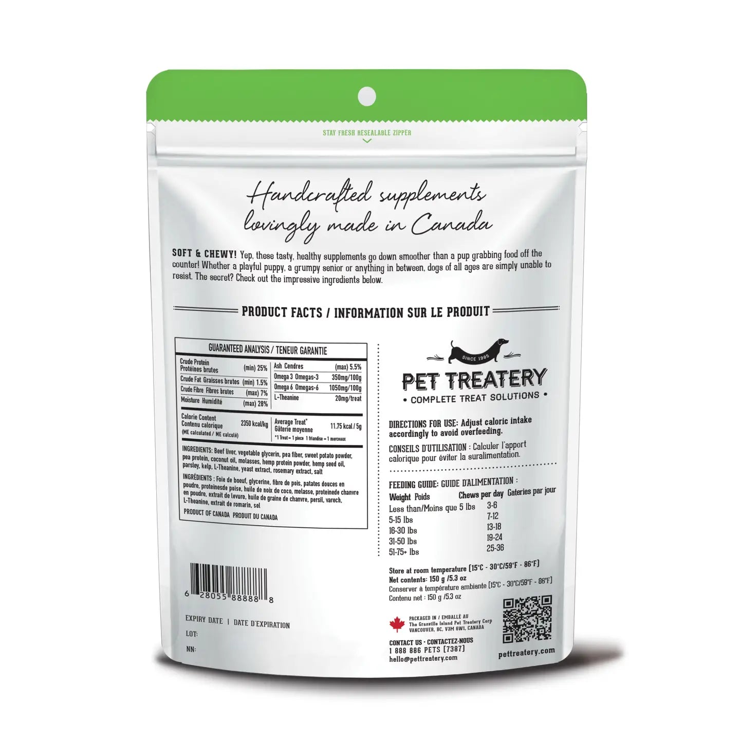 Soft & Chewy Supplement Calming Supplement For Dogs 150g - TOODIPET