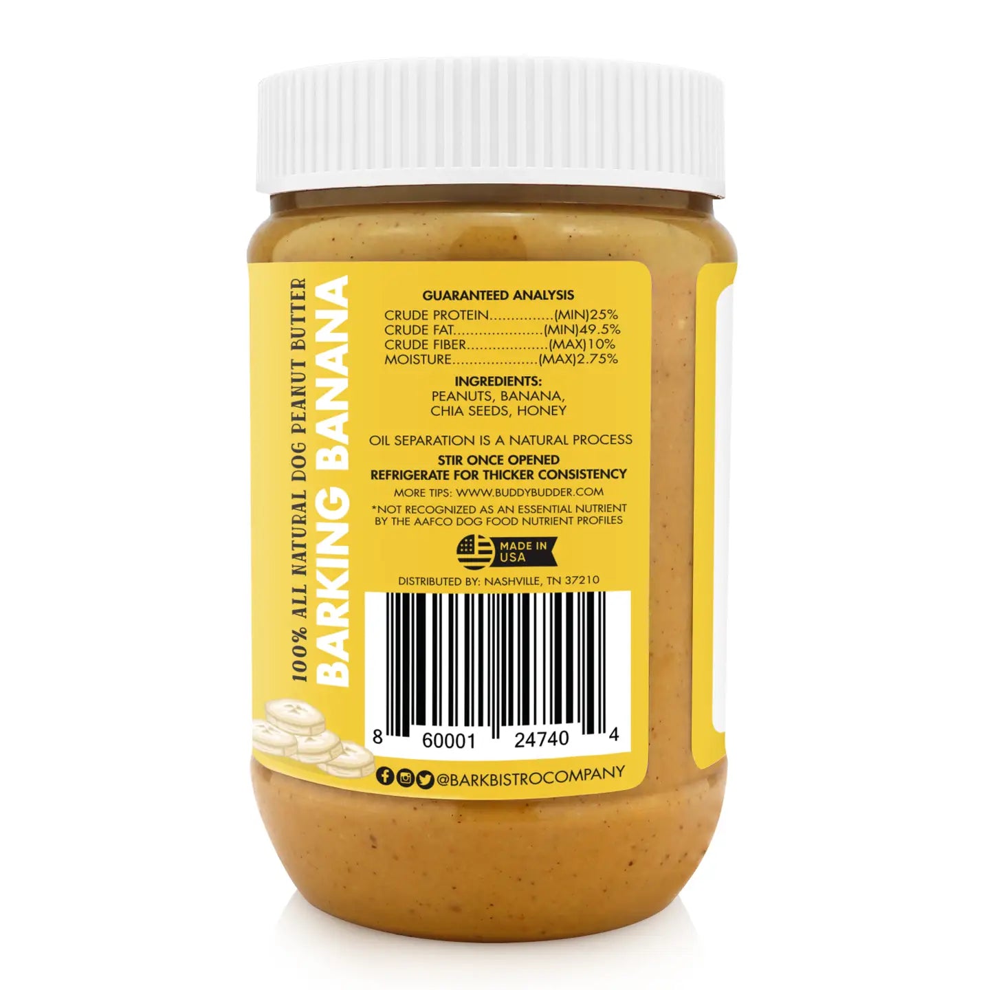 Dog Peanut Butter, Barkin Banana Buddy Budder Bark bistro - TOODIPET