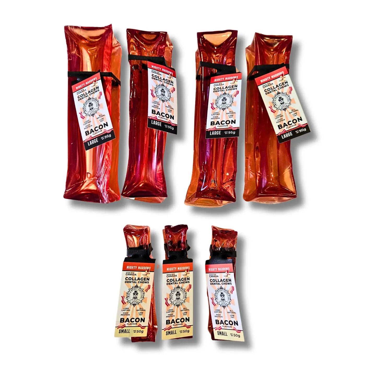 Mighty Marrows - Collagen Dental Chews Bacon Puppy Bone - TOODIPET