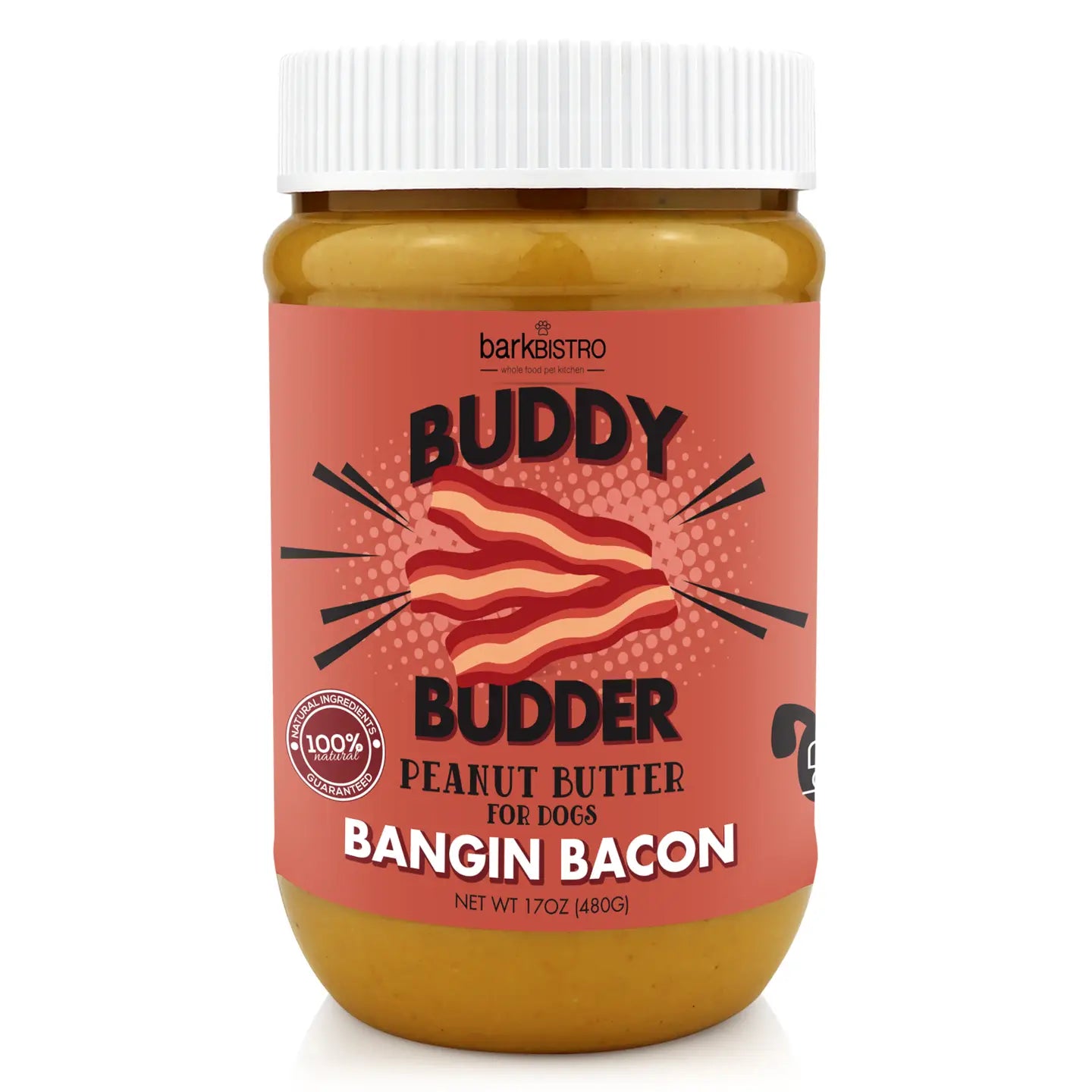 Buddy Budder Dog Peanut Butter, Bangin Bacon - TOODIPET