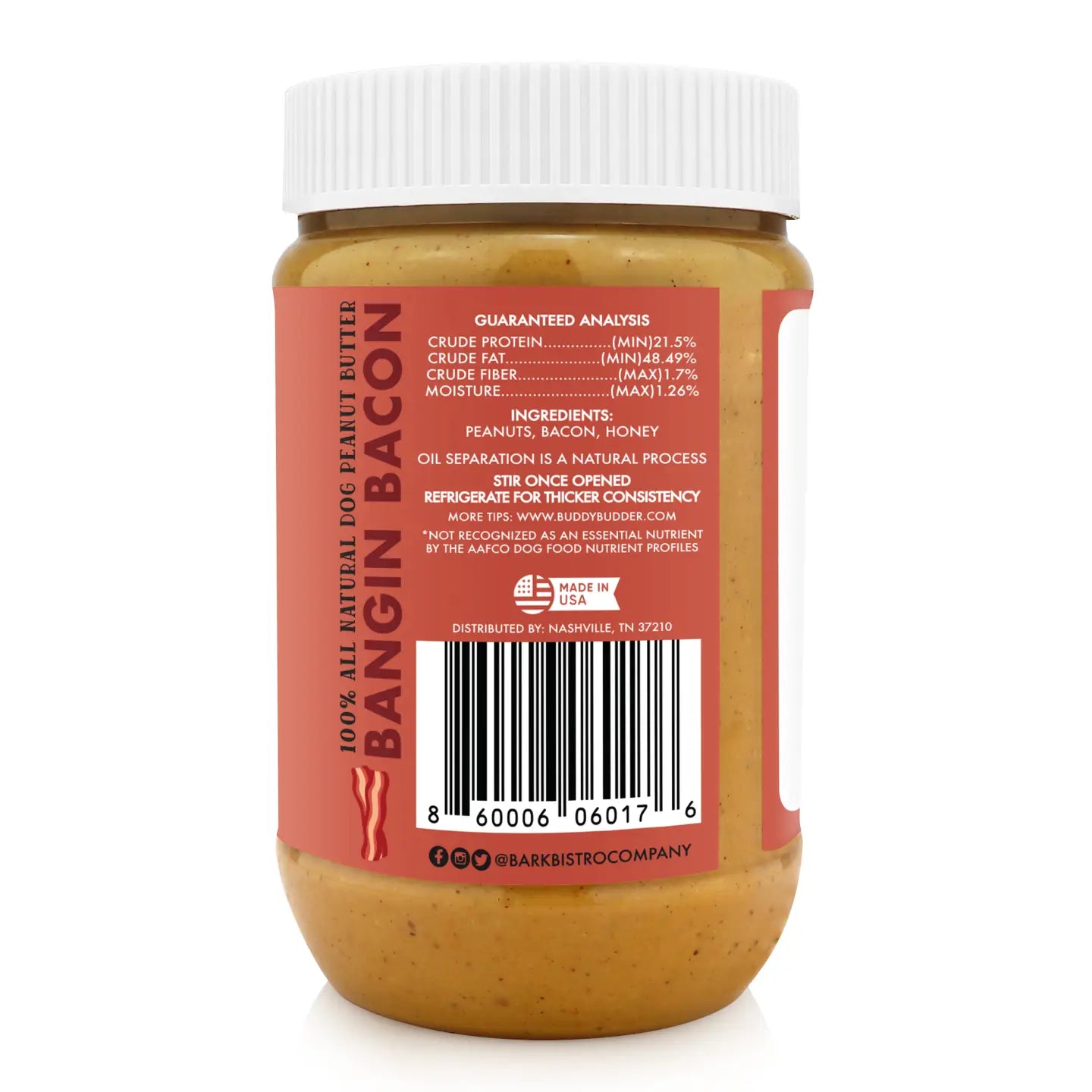 Buddy Budder Dog Peanut Butter, Bangin Bacon - TOODIPET