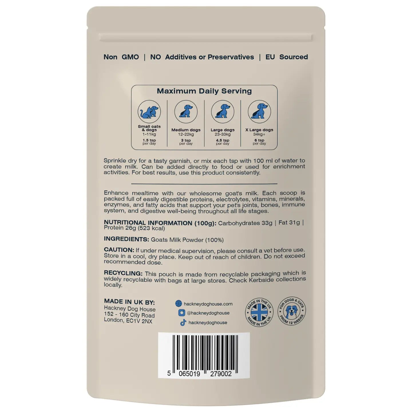 Goats Milk Powder For Dogs - TOODIPET
