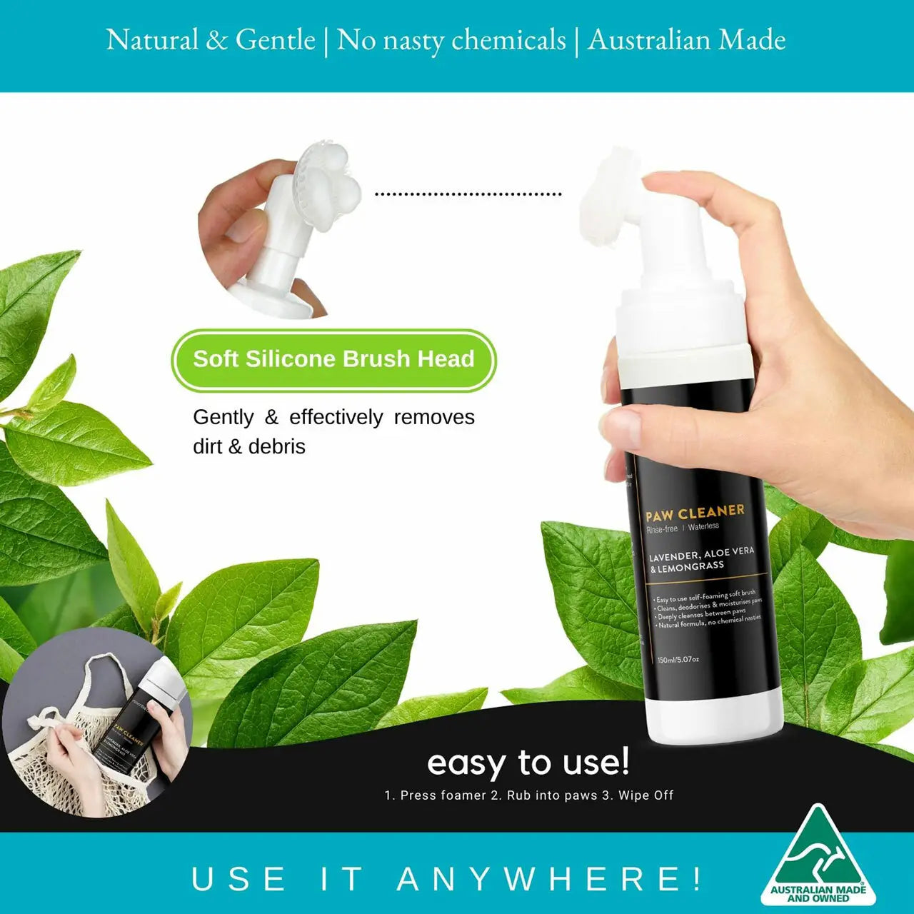 Paw and Body Cleaner without rinsing (lavender and lemongrass) - TOODIPET