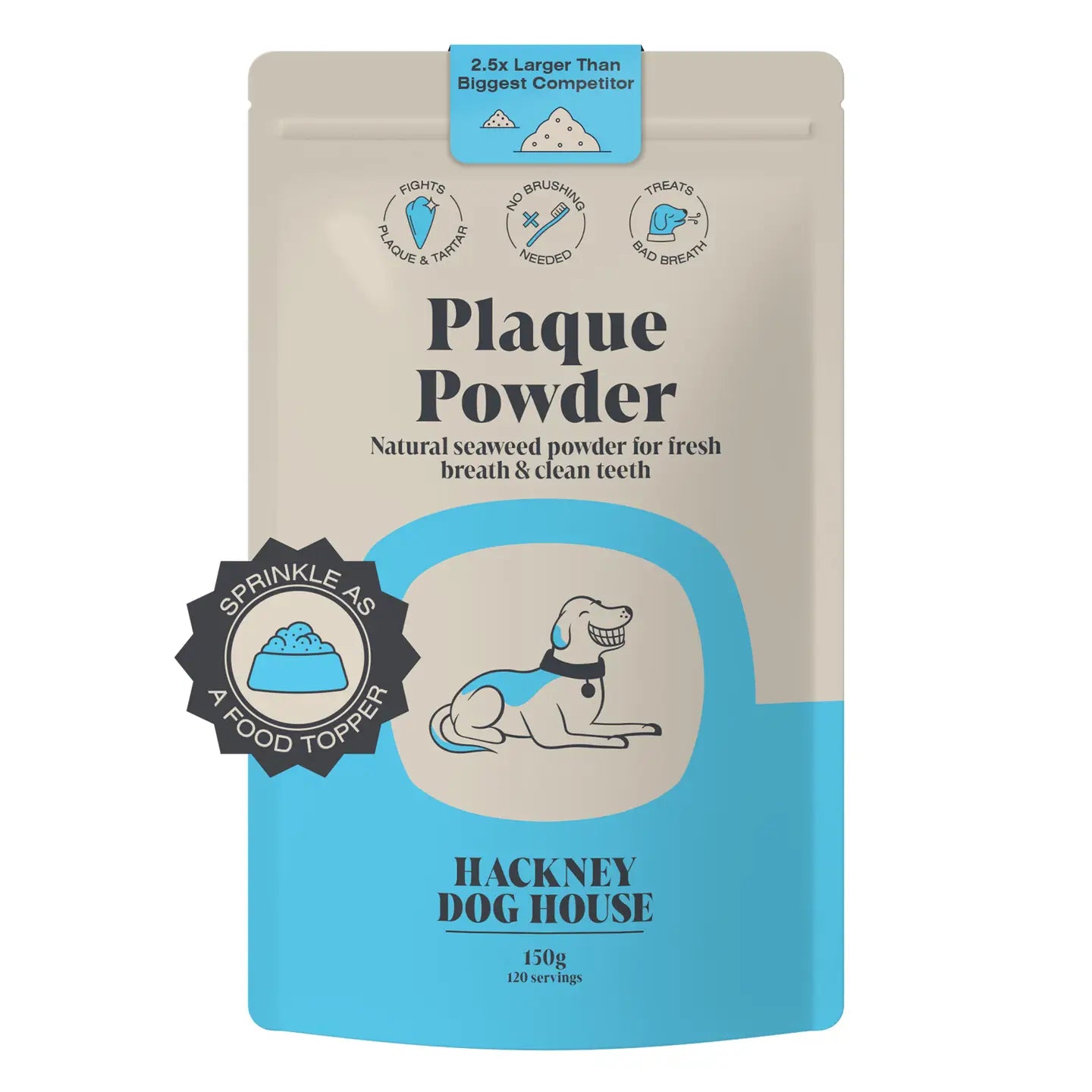 Single Pack | Plaque Seaweed Powder Food For Dogs | 80 Servings - TOODIPET