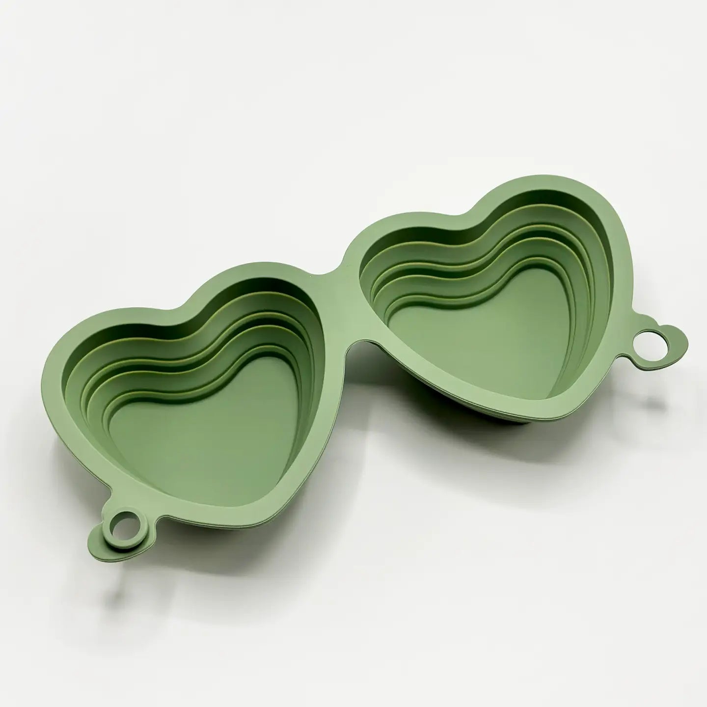 Heart Collapsible Puppy Bowl - Sage