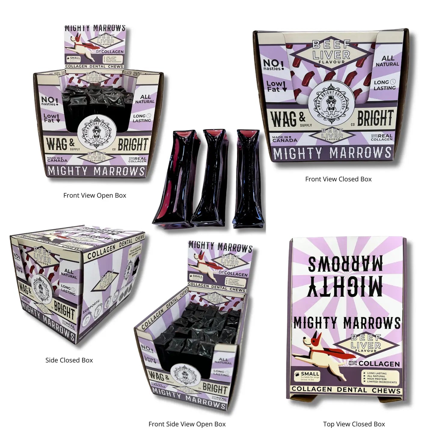 Mighty Marrows - Collagen Dental Chews Beef bone - TOODIPET