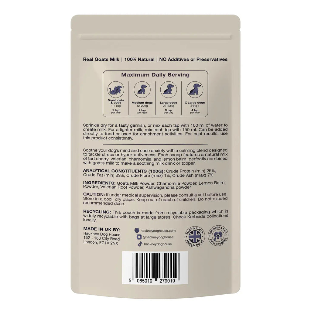 Calming Goats Milk Powder Food For Dogs - TOODIPET