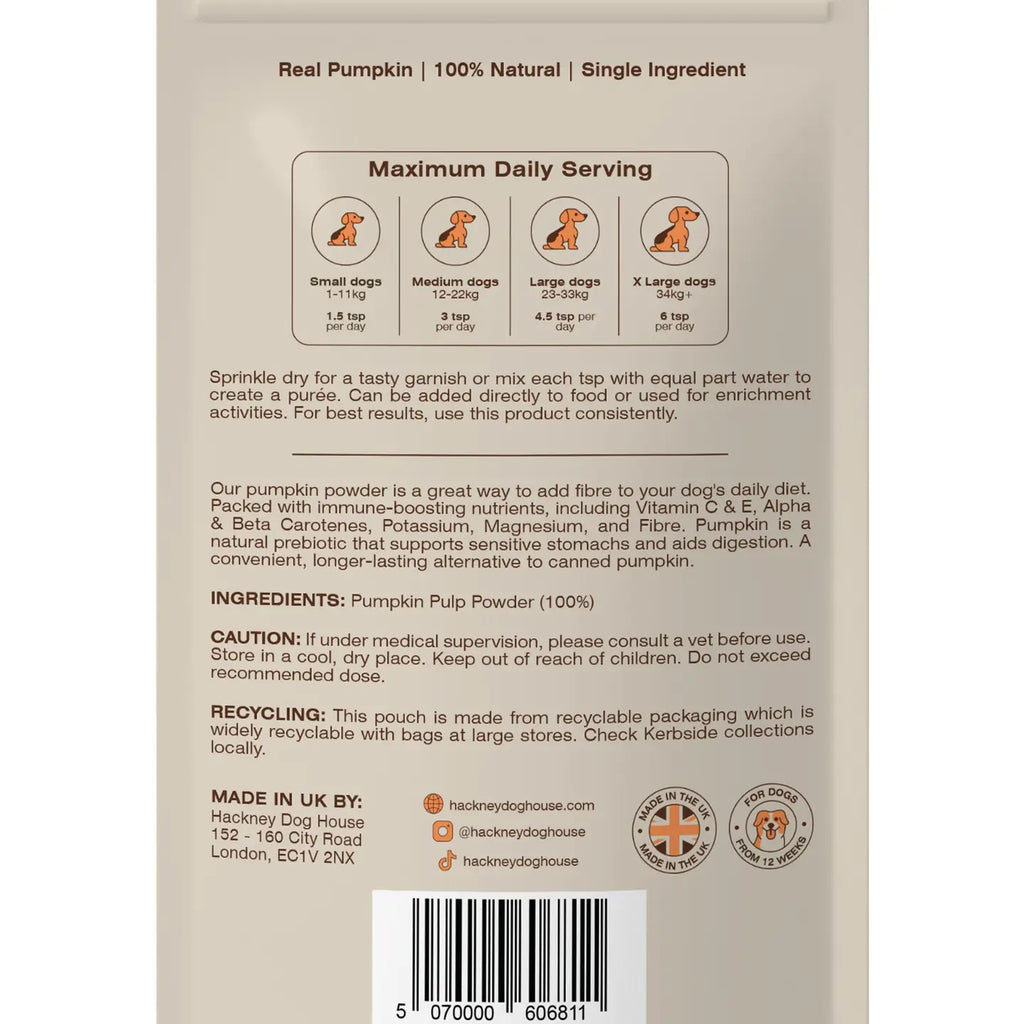 Pumpkin Powder Food For Dogs | Canned Pumpkin Purée Alternative - TOODIPET